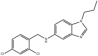 N-[(2,4-dichlorophenyl)methyl]-1-propylbenzimidazol-5-amine Structure
