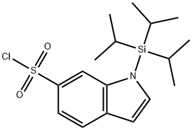 1-[tris(propan-2-yl)silyl]-1H-indole-6-sulfonyl chloride Structure