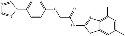 N-(4,6-dimethyl-1,3-benzothiazol-2-yl)-2-[4-(tetrazol-1-yl)phenoxy]acetamide Structure