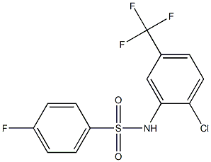 N-[2-chloro-5-(trifluoromethyl)phenyl]-4-fluoro-benzenesulfonamide 구조식 이미지