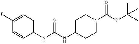 tert-Butyl 4-[3-(4-fluorophenyl)ureido]piperidine-1-carboxylate Structure