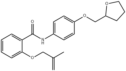 2-[(2-methyl-2-propen-1-yl)oxy]-N-[4-(tetrahydro-2-furanylmethoxy)phenyl]benzamide Structure