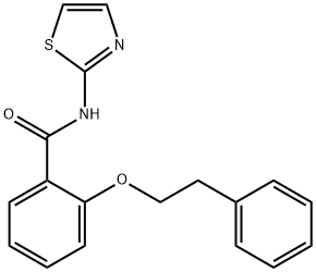 2-(2-phenylethoxy)-N-1,3-thiazol-2-ylbenzamide 구조식 이미지