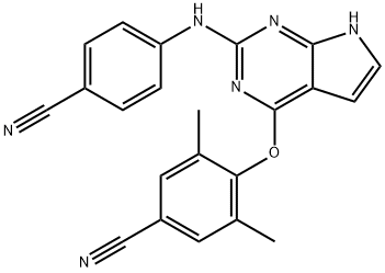 4-((2-((4-CYANOPHENYL)AMINO)-7H-PYRROLO[2,3-D]PYRIMIDIN-4-YL)OXY)-3,5-DIMETHYLBENZONITRILE Structure