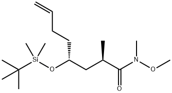 (2R,4R)-4-(tert-butyldimethylsilyloxy)-N-methoxy-N,2-dimethyloct-7-enamide 구조식 이미지