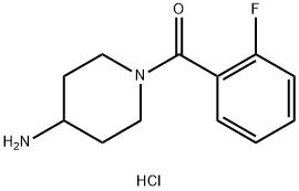 (4-Aminopiperidin-1-yl)(2-fluorophenyl)methanone hydrochloride Structure