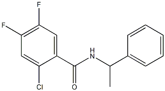 2-chloro-4,5-difluoro-N-(1-phenylethyl)benzamide Structure