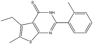 5-ethyl-6-methyl-2-(2-methylphenyl)-3H-thieno[2,3-d]pyrimidine-4-thione Structure