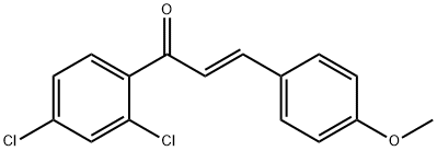 (2E)-1-(2,4-dichlorophenyl)-3-(4-methoxyphenyl)prop-2-en-1-one 구조식 이미지