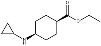 Cyclohexanecarboxylic acid, 4-(cyclopropylamino)-, ethyl ester, cis- Structure