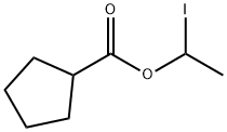 Cyclopentanecarboxylic acid, 1-iodoethyl ester Structure