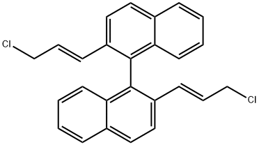 2-[(E)-3-chloroprop-1-enyl]-1-[2-[(E)-3-chloroprop-1-enyl]naphthalen-1-yl]naphthalene 구조식 이미지