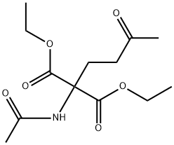 2-Acetylamino-2-(3-oxo-butyl)-malonic acid diethyl ester Structure