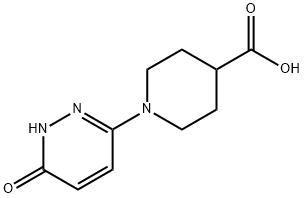 4-Piperidinecarboxylic acid, 1-(1,6-dihydro-6-oxo-3-pyridazinyl)- 구조식 이미지