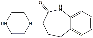 3-piperazin-1-yl-1,3,4,5-tetrahydro-1-benzazepin-2-one Structure