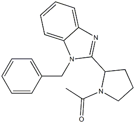 1-[2-(1-benzylbenzimidazol-2-yl)pyrrolidin-1-yl]ethanone Structure