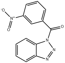 (1H-benzo[d][1,2,3]triazol-1-yl)(3-nitrophenyl)methanone 구조식 이미지