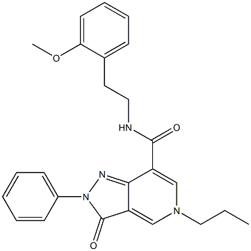 N-[2-(2-methoxyphenyl)ethyl]-3-oxo-2-phenyl-5-propylpyrazolo[4,3-c]pyridine-7-carboxamide Structure