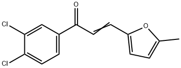 (2E)-1-(3,4-dichlorophenyl)-3-(5-methylfuran-2-yl)prop-2-en-1-one 구조식 이미지