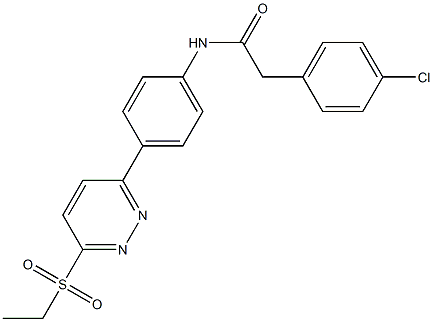 2-(4-chlorophenyl)-N-[4-(6-ethylsulfonylpyridazin-3-yl)phenyl]acetamide 구조식 이미지