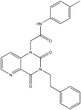 2-[2,4-dioxo-3-(2-phenylethyl)pyrido[3,2-d]pyrimidin-1-yl]-N-(4-methylphenyl)acetamide 구조식 이미지