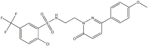 2-chloro-N-[2-[3-(4-methoxyphenyl)-6-oxopyridazin-1-yl]ethyl]-5-(trifluoromethyl)benzenesulfonamide Structure