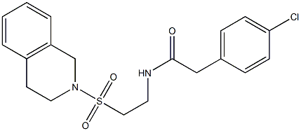 2-(4-chlorophenyl)-N-[2-(3,4-dihydro-1H-isoquinolin-2-ylsulfonyl)ethyl]acetamide Structure