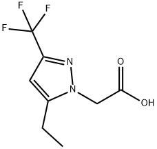 2-(5-ethyl-3-(trifluoromethyl)-1H-pyrazol-1-yl)acetic acid Structure