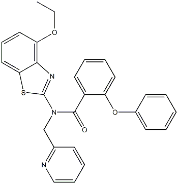 N-(4-ethoxy-1,3-benzothiazol-2-yl)-2-phenoxy-N-(pyridin-2-ylmethyl)benzamide Structure