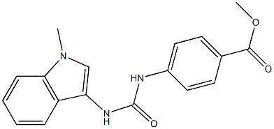 methyl 4-[(1-methylindol-3-yl)carbamoylamino]benzoate Structure