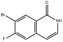 7-bromo-6-fluoro-1,2-dihydroisoquinolin-1-one 구조식 이미지