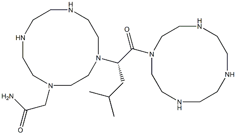 1,4,7,10-Tetraazacyclododecane-1-acetamide,N-[(1S)-3-methyl-1-(1,4,7,10-tetraazacyclododec-1-ylcarbonyl)butyl]- 구조식 이미지