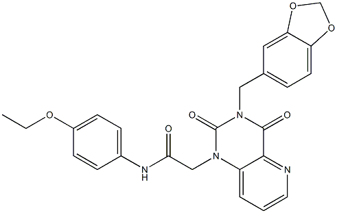 2-[3-(1,3-benzodioxol-5-ylmethyl)-2,4-dioxopyrido[3,2-d]pyrimidin-1-yl]-N-(4-ethoxyphenyl)acetamide Structure