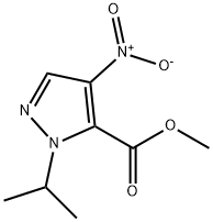 2-Isopropyl-4-nitro-2H-pyrazole-3-carboxylic acid methyl ester Structure