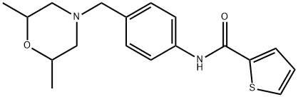 N-{4-[(2,6-dimethyl-4-morpholinyl)methyl]phenyl}-2-thiophenecarboxamide 구조식 이미지