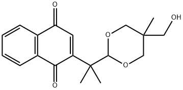 2-{1-[5-(hydroxymethyl)-5-methyl-1,3-dioxan-2-yl]-1-methylethyl}naphthoquinone 구조식 이미지