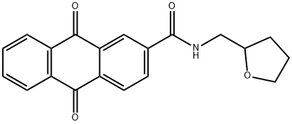 9,10-dioxo-N-(tetrahydro-2-furanylmethyl)-9,10-dihydro-2-anthracenecarboxamide Structure