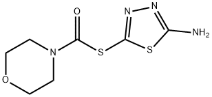 S-(5-amino-1,3,4-thiadiazol-2-yl) morpholine-4-carbothioate 구조식 이미지