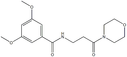 3,5-dimethoxy-N-(3-morpholin-4-yl-3-oxopropyl)benzamide Structure