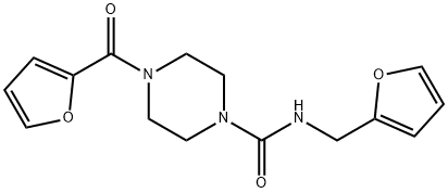 4-(furan-2-carbonyl)-N-(furan-2-ylmethyl)piperazine-1-carboxamide Structure