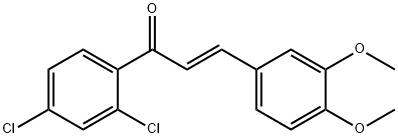 (2E)-1-(2,4-dichlorophenyl)-3-(3,4-dimethoxyphenyl)prop-2-en-1-one Structure