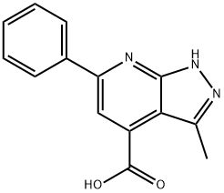 3-methyl-6-phenyl-1H-pyrazolo[3,4-b]pyridine-4-carboxylic acid Structure