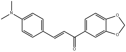 1-Benzo[1,3]dioxol-5-yl-3-(4-dimethylamino-phenyl)-propenone 구조식 이미지