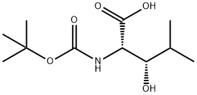 (2S,3S)-2-((tert-Butoxycarbonyl)amino)-3-hydroxy-4-methylpentanoic acid Structure