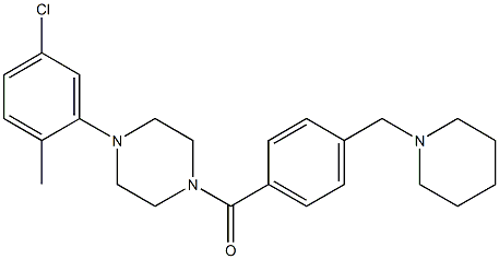 [4-(5-chloro-2-methylphenyl)piperazin-1-yl]-[4-(piperidin-1-ylmethyl)phenyl]methanone 구조식 이미지
