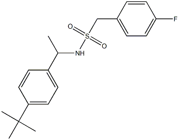 N-[1-(4-tert-butylphenyl)ethyl]-1-(4-fluorophenyl)methanesulfonamide Structure