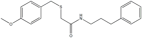 2-[(4-methoxyphenyl)methylsulfanyl]-N-(3-phenylpropyl)acetamide Structure