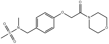 N-methyl-N-[[4-(2-morpholin-4-yl-2-oxoethoxy)phenyl]methyl]methanesulfonamide Structure