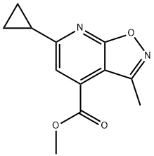 methyl 6-cyclopropyl-3-methylisoxazolo[5,4-b]pyridine-4-carboxylate Structure