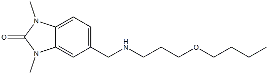 5-[(3-butoxypropylamino)methyl]-1,3-dimethylbenzimidazol-2-one Structure